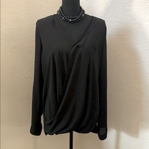 PLEIONE Crossbody Wrap Blouse